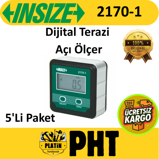 Insize 2170-1 Dijital Terazi ve Açı Ölçer ( 5 Adet ) 