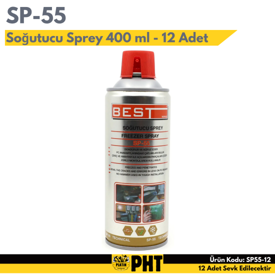 Best Soğutucu SP 55 Sprey 400 ml 12 Adet 