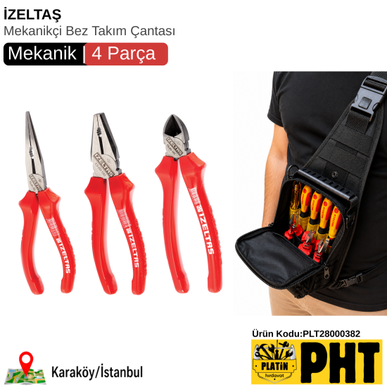 İzeltaş Mekanikçi Bez Takım Çantası 4 parça PLT28000382