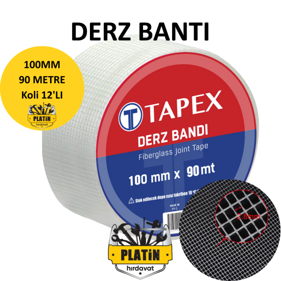 Tapex Derz Bandı 100x90MT ( 12 Adet ) 112.04.DB91
