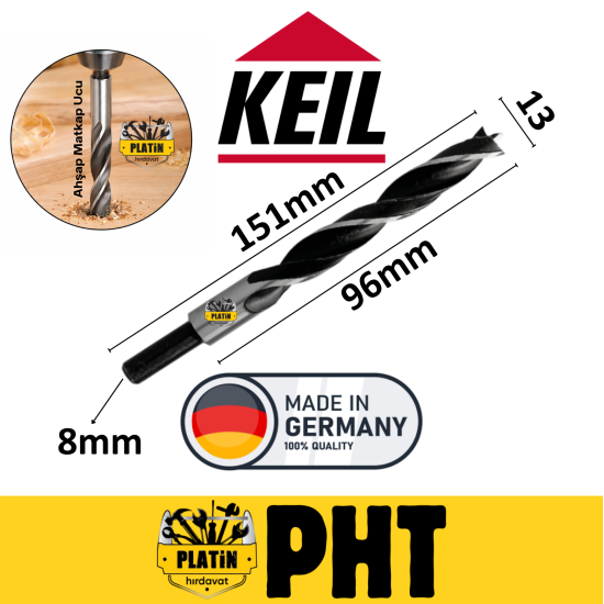 Keıl Ahşap Matkap Ucu 13mm x 151mm 180 000 130