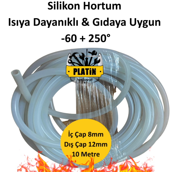 Silikon Hortum 8*12 250 Derece Isıya Dayanıklı