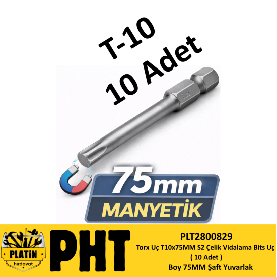 PHT Bist Torx Uç 10x75mm ( 10 Adet ) PLT2800829