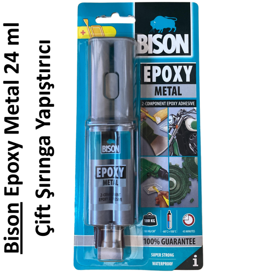 Bison Epoxy Metal 24 ml Çift Şırınga Yapıştırıcı