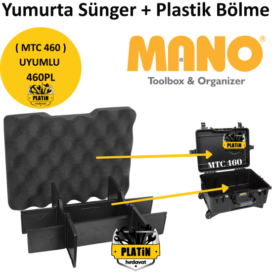 Mano 460PL Yumurta Sünger + Plastik Bölme (MTC 460 Takım Çantası Uyumlu)