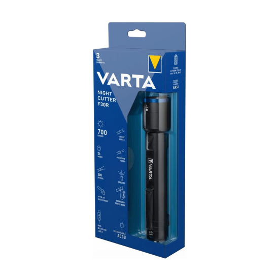 Varta Nıght Cutter Fener F30R-CABLE ŞARJLI 18901