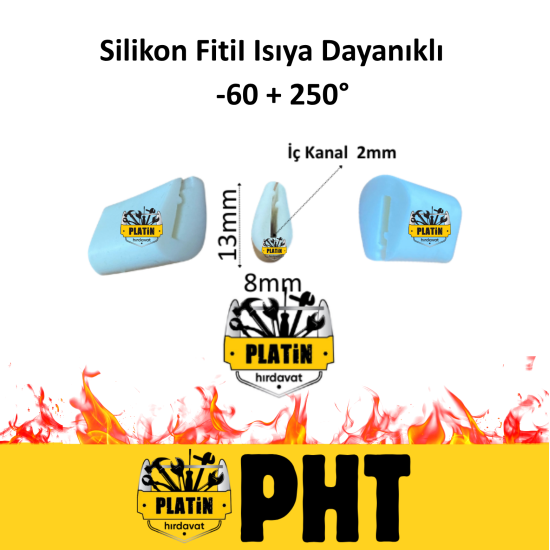 U Fitil Beyaz Genişlik 8mm Yükseklik 13mm İç 2mm 1 Metre Fiyatı