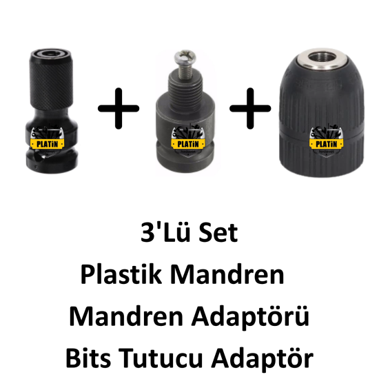 PHT Somun Sökme 1/2 Matkap Plastik Mandren Seti 3 Parça plt28000100
