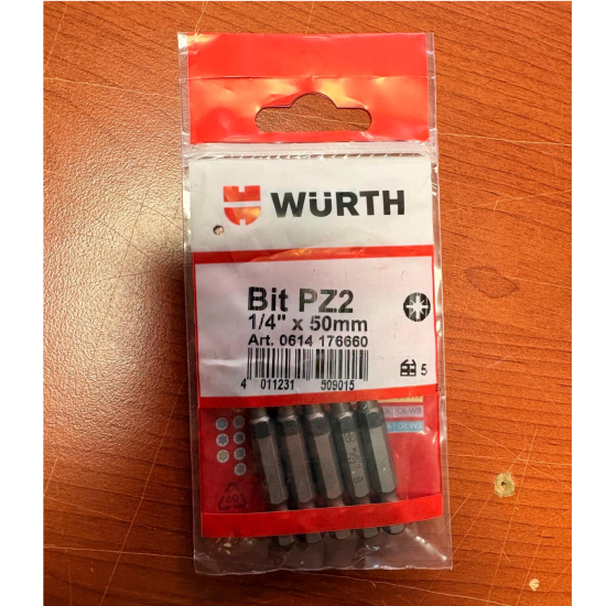 Würt Bits Yıldız Uç Pz 2x50mm 5-li Paket 0614176660090