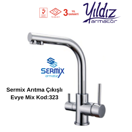 Yıldız Sermix Arıtma Çıkışlı Evye Mix Kod:323