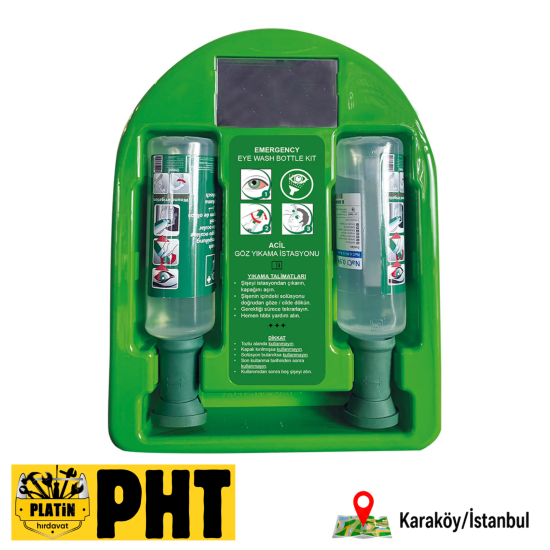 Trio Safe Göz Yıkama İstasyonu(Klasik) 2 Adet 500 ML Yeşil Kapak 601231
