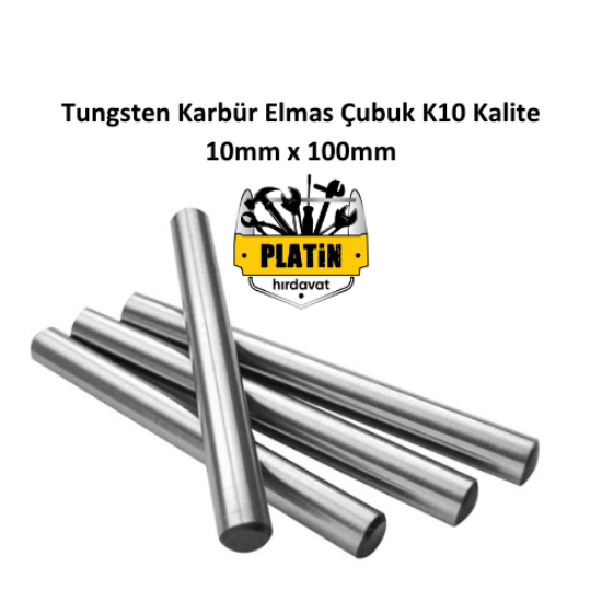 Tungsten Karbür Elmas Çubuk K10 Kalite 10mm x 100mm
