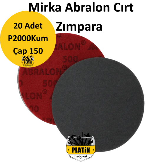 Mirka Abralon 150MM Cırt Zımpara P2000 Kum 20 Adet