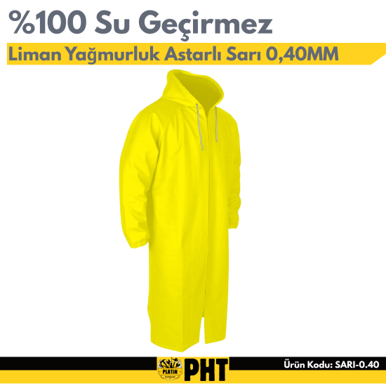 Liman Yağmurluk Astarlı Neon Sarı 0,40MM