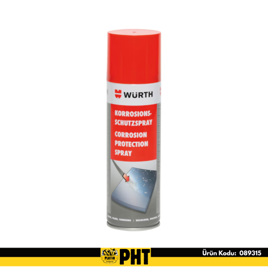 Würth Korozyon Koruma Spreyi 300 ml Şeffaf Pas Önleyici EAN 4050641118110