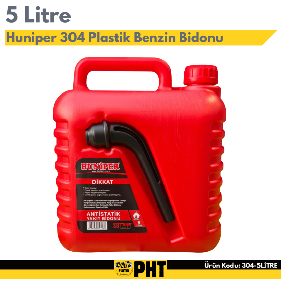 Huniper 304 Plastik Benzin Bidonu 5 Lt
