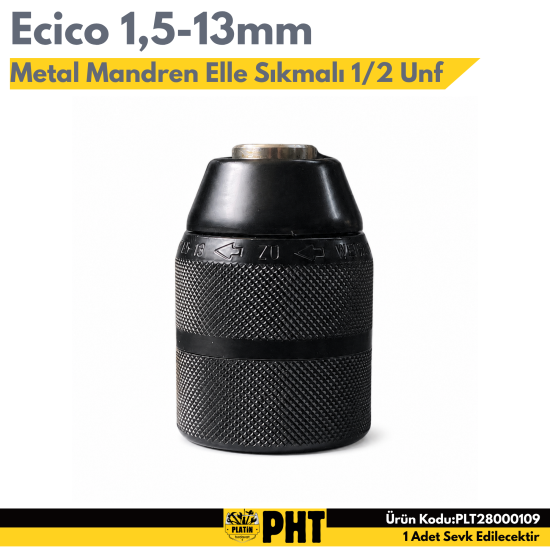 PHT Metal Mandren 1,5-13mm Supra Elle Sıkmalı 1/2 Unf plt28000109