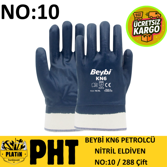 Beybi Petrolcü Nitril Eldiven No:10 ( 288 Çift ) KN6 