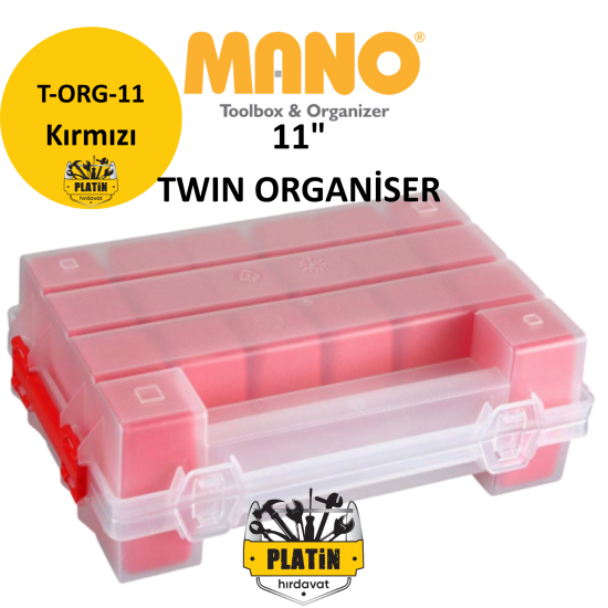 Mano 11" Twın Organiser T-ORG-11 ( Kırmızı)