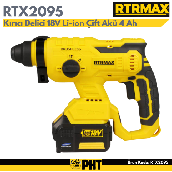 Rtrmax Rtx2095 X-lion Çift Akülü Elektropnömatik Kırıcı Delici 18v