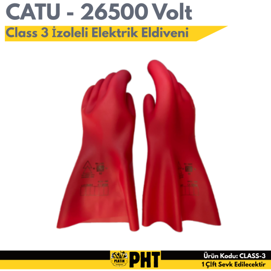 CATU CLASS 4 36000 VOLT İZOLELİ ELEKTRİK ELDİVENİ