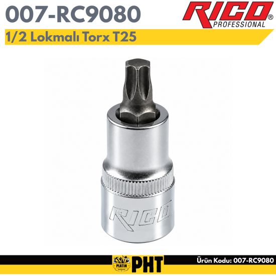 Rico Lokamalı Torx T25 007-RC9080 1/2 