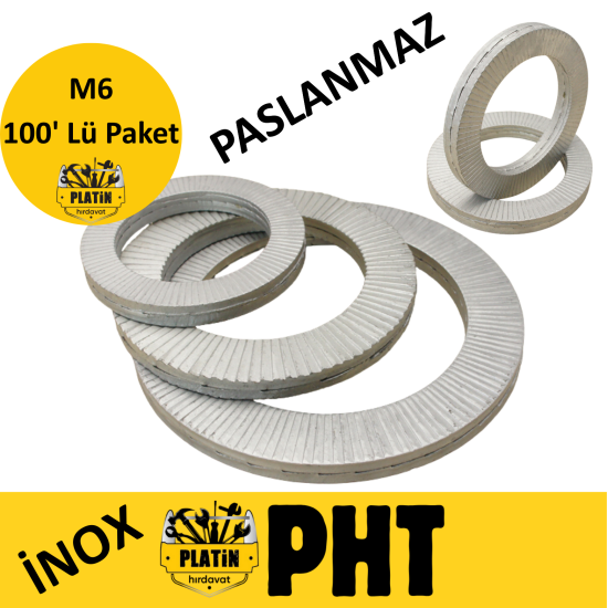 PHT DIN 25201 Kilitleme Pulu (Nord-Lock) M6 ( 100 Adet ) 252016316