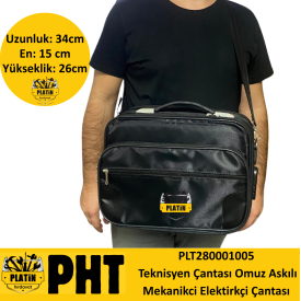 PHT PLATİN HIRDAVAT Teknisyen Çantası Omuz Askılı Mekanikci Elektirkçi Çantası Su Geçirmez plt280001005
