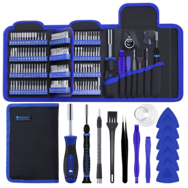 Kıngsdun hassas tornavida seti 170 In1 CR-V tornavida Bit manyetik Torx altıgen tornavida uçları elektronik onarım aracı kiti