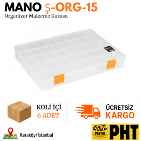 Mano ŞORG-15 Şeffaf Organizer 15'' 40 Bölmeli