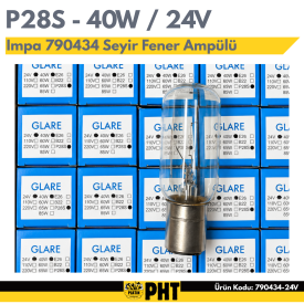 PHT Impa 790434 Seyir Fener Ampülü P28S 40W 24V