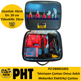 PHT PLATİN HIRDAVAT Teknisyen Çantası Omuz Askılı Mekanikci Elektirkçi Çantası Su Geçirmez plt280001003 NO:2
