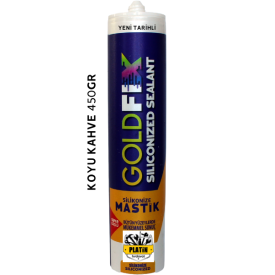 Goldfix Silikonize Mastik 450gr Koyu Kahve
