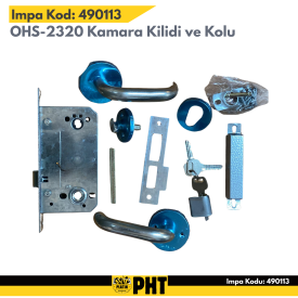 PHT Impa 490113 CYLINDER MORTISE LOCK LEFT COMPLETE TYPE OHS-2320 Kamara Kilidi ve Kolu