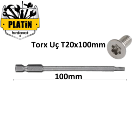 Platin Hırdavat T20x100 mm Torx Uçlu Bits Uzun plt619
