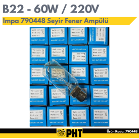 PHT Impa 790448 Seyir Fener Ampülü B22 220V 60W
