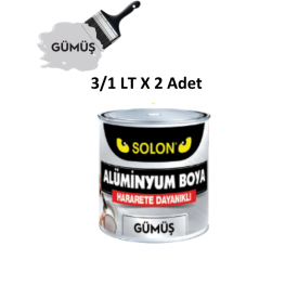 Solon Aleminyum Yaldız Boya Gümüş 3/1 LT 2 Adet Hararete Dayanıklı

