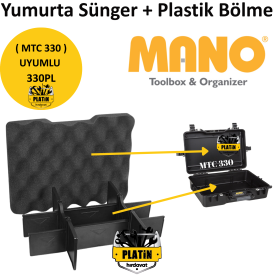 Mano 330PL Yumurta Sünger + Plastik Bölme (MTC 330 Takım Çantası Uyumlu)
