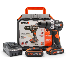 
WORX WX352 20Volt/2.0Ah Li-ion Çift Akülü Kömürsüz Profesyonel Şarjlı Darbeli Matkap
