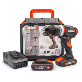 
WORX WX-JCR 20Volt/2.0Ah Li-ion Çift Akülü Kömürsüz Profesyonel Darbeli Şarjlı Matkap
