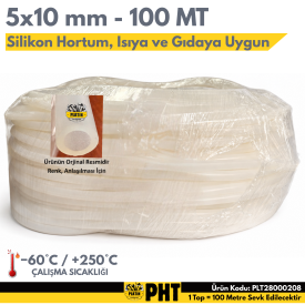 PHT Silikon Hortum 5x10 250 Derece Isıya Dayanıklı ( 100 Metre ) PLT28000208