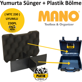 Mano 230PL Yumurta Sünger + Plastik Bölme (MTC 230 Takım Çantası Uyumlu)
