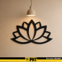 Lotus Çiçeği Meditasyon Metal Duvar Dekoru – Mat Siyah MTL10001