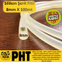 PHT Silikon Şerit Fitil Yuvarlak 8mm , Şerit Silikon Fitil Yuvarlak ( 100 Metre ) PLT2800669