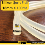 PHT Silikon Şerit Fitil Yuvarlak 18mm , Şerit Silikon Fitil Yuvarlak ( 100 Metre ) PLT2800674