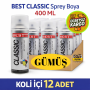BEST SPREY BOYA CLASSIC 400 ML GÜMÜŞ ( 12 ADET )