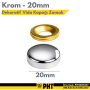 PHT Dekoratif Vida Kapağı Krom Zamak 20mm ( 250 Adet ) PLT00015257