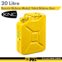KNC 20 Litre Benzin Bidonu Metal, Yakıt Bidonu Sarı