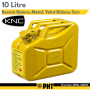 KNC 10 Litre Benzin Bidonu Metal, Yakıt Bidonu Sarı