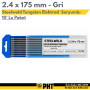 Steelweld Tungsten Elektrod Gri 2.4 x 175 mm WC-20 Seryumlu Tungsten ( 10 Adet )